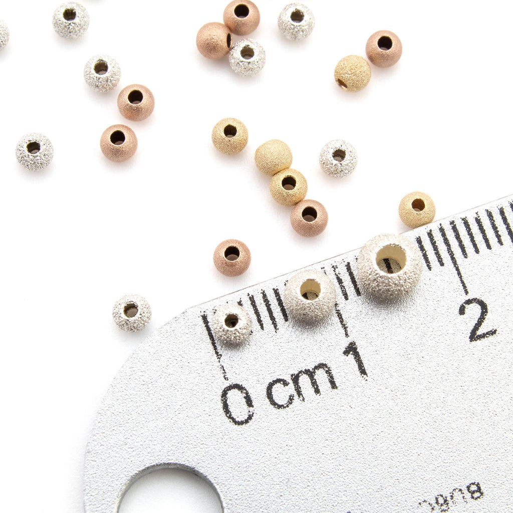 Stardust Round Beads - 14kt Gold Filled, Sterling Silver, and 14kt Rose Gold Filled in 3mm, 4mm, 5mm, 6mm, 8mm - 100% Guarantee