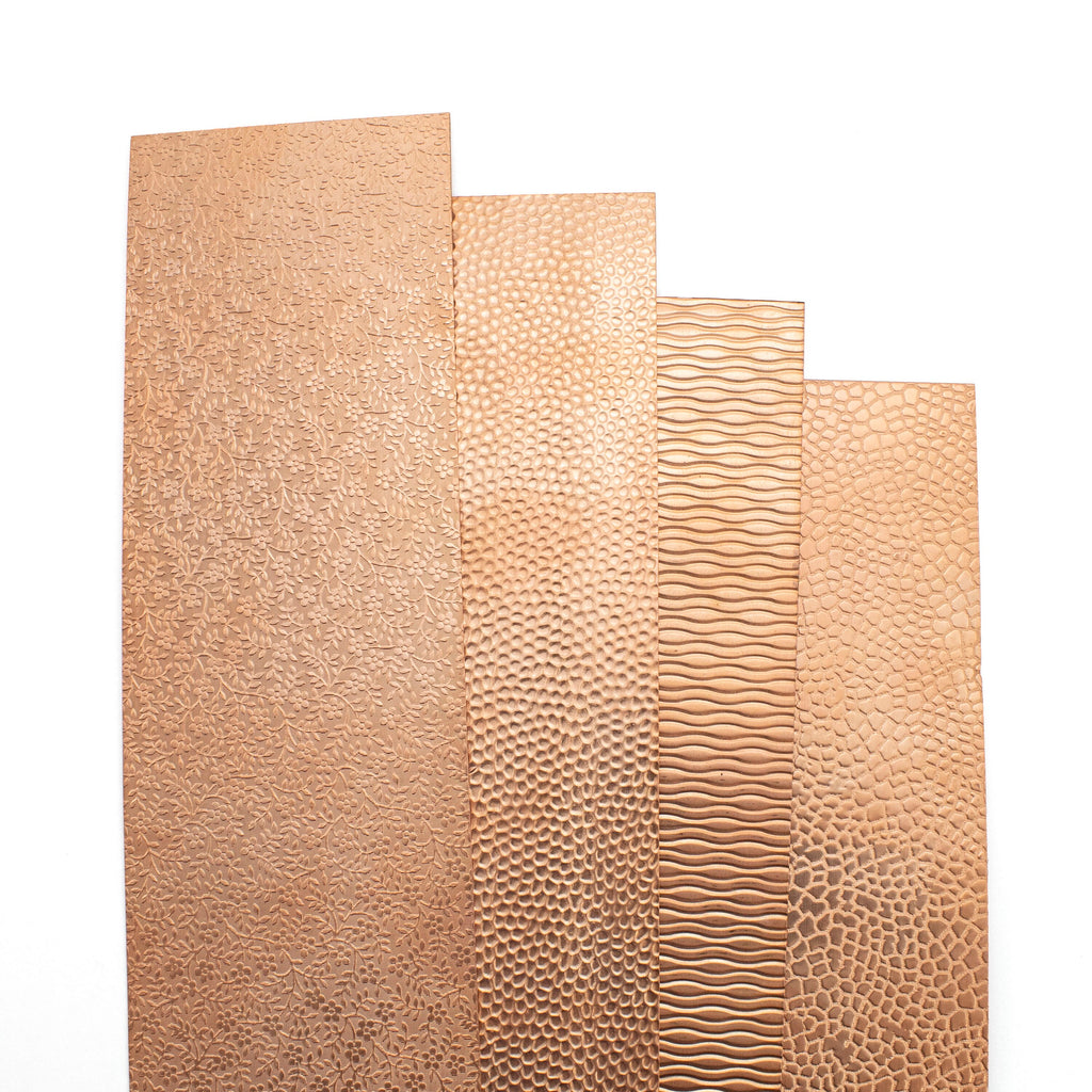 Raw Copper Pattern Flat Sheet Metal - 24 Gauge Sheets - You Pick the Size - 100% Guarantee