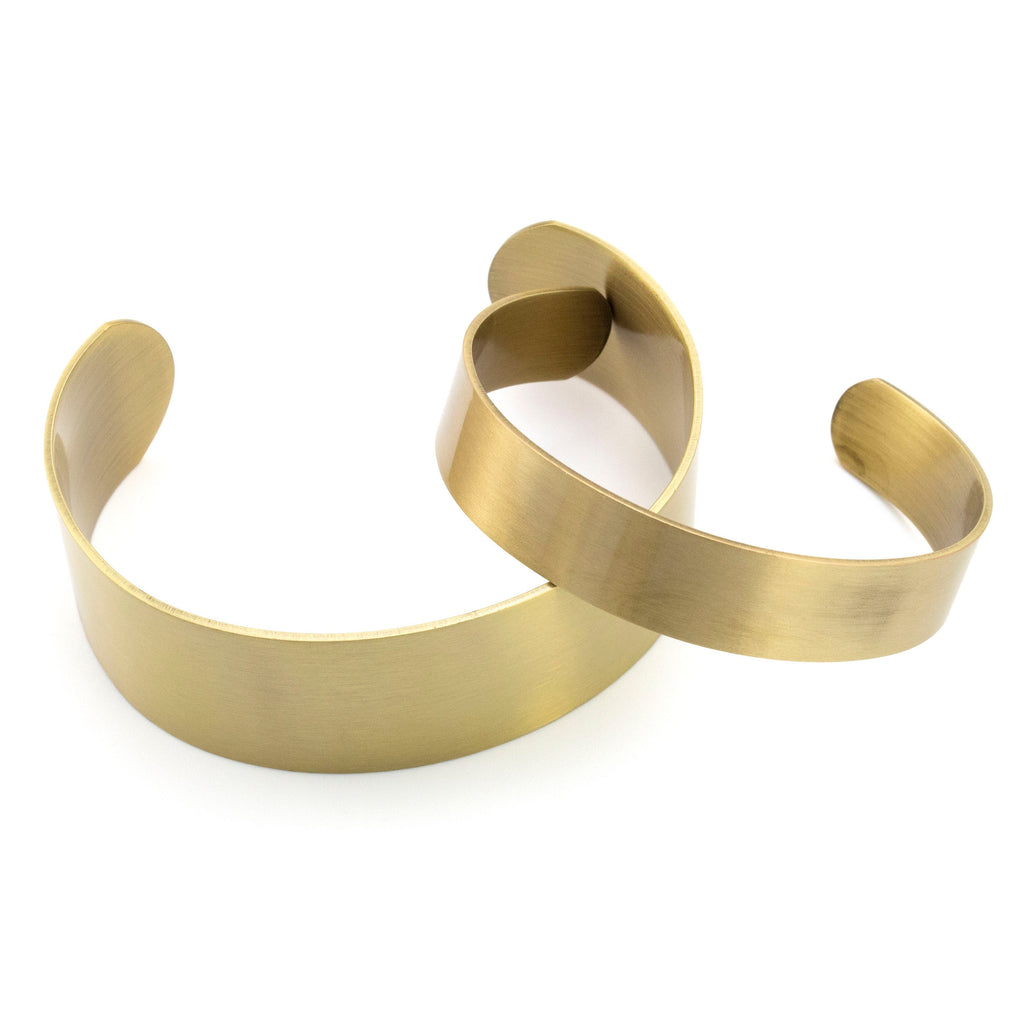 Bangle Cuff Bases in Antique Gold Plated Steel - 3 Sizes to Choose From