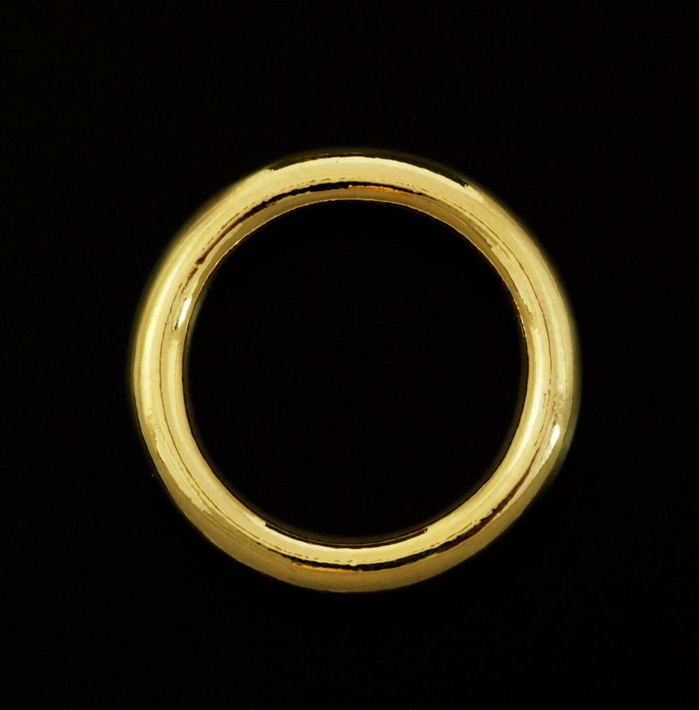 Clearance Sale 1 Rich Low Brass Soldered Closed Jump Ring in 3 Sizes - 6 gauge and 12 gauge