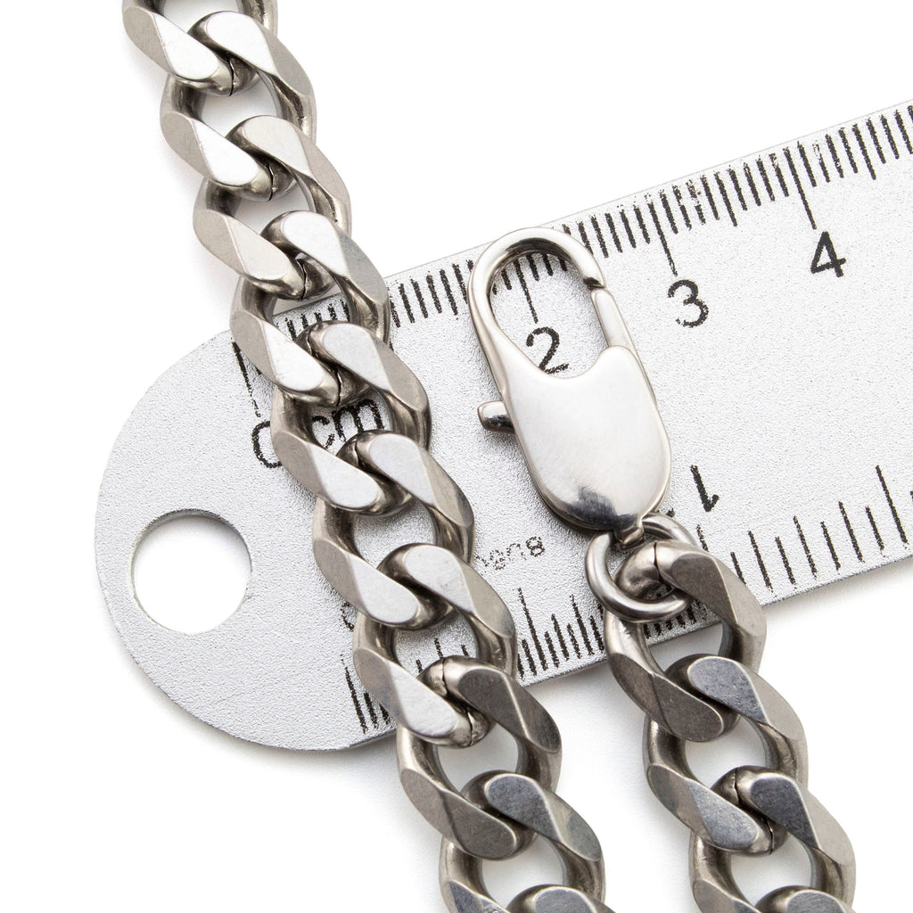 Surgical Steel 10.8mm Diamond Side-Cut Curb Chain - Pick Your Length