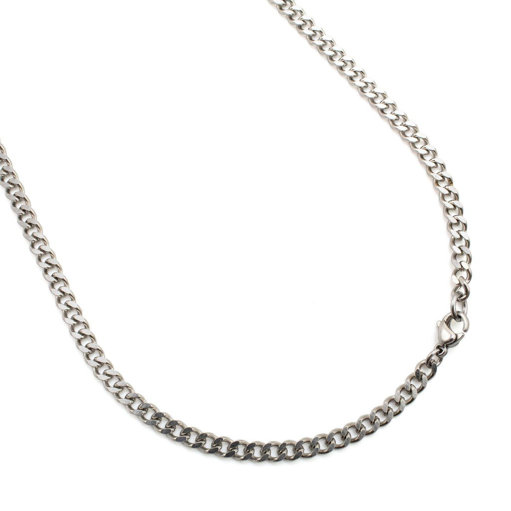 Surgical Steel 3.8mm Diamond Cut Curb Chain - Pick Your Length
