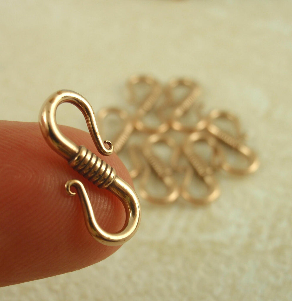 1 Bronze S Hook Clasp - 15.3mm X 7.3mm - Made in the USA - 100% Guarantee