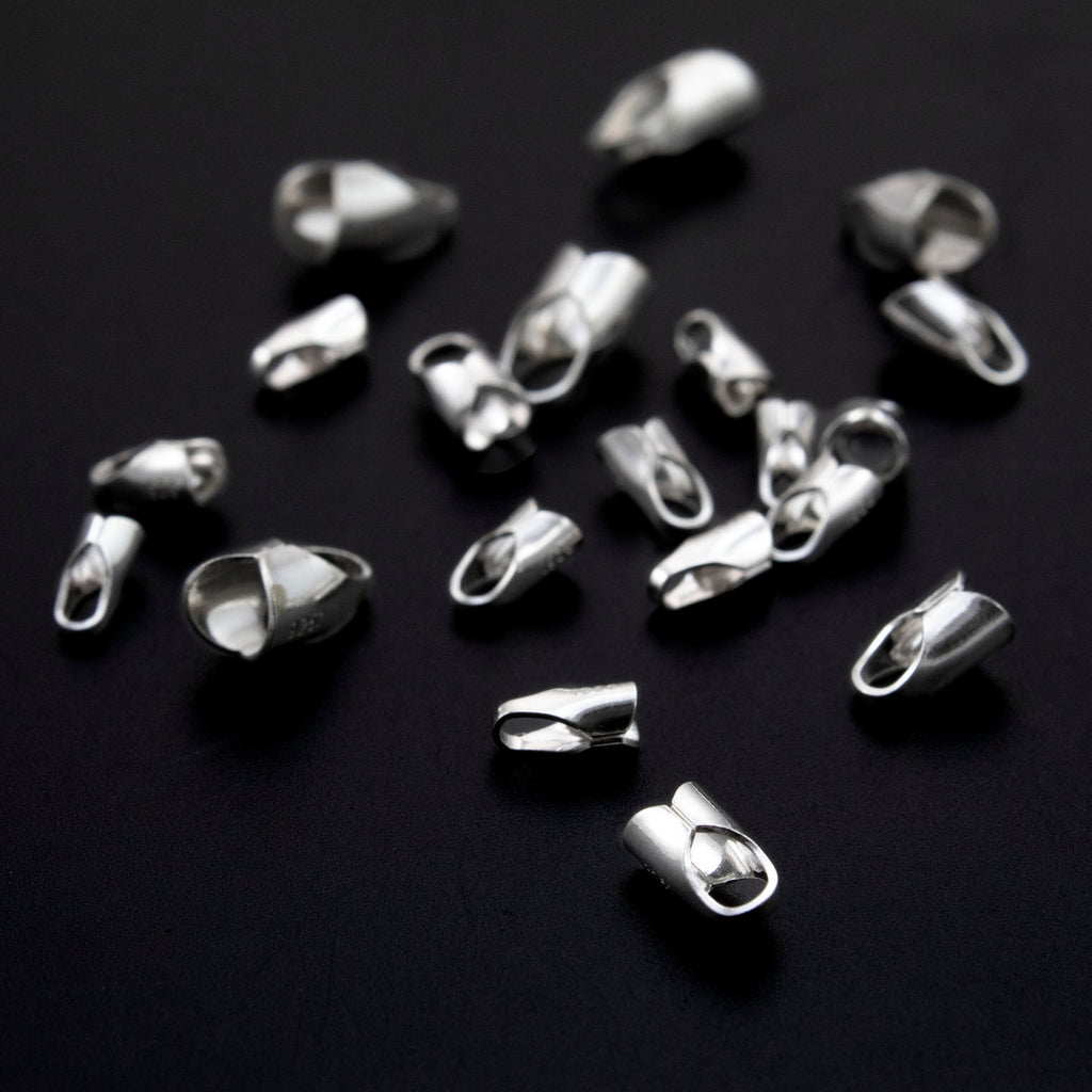 Sterling Silver Cord Ends - 2mm, 2.5mm, 3mm, 4mm - Made in the USA