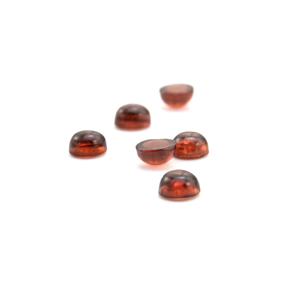 Garnet Round Cabochon Stones - Natural Loose Round Stones 3mm, 4mm, 5mm, 6mm, 8mm, 10mm