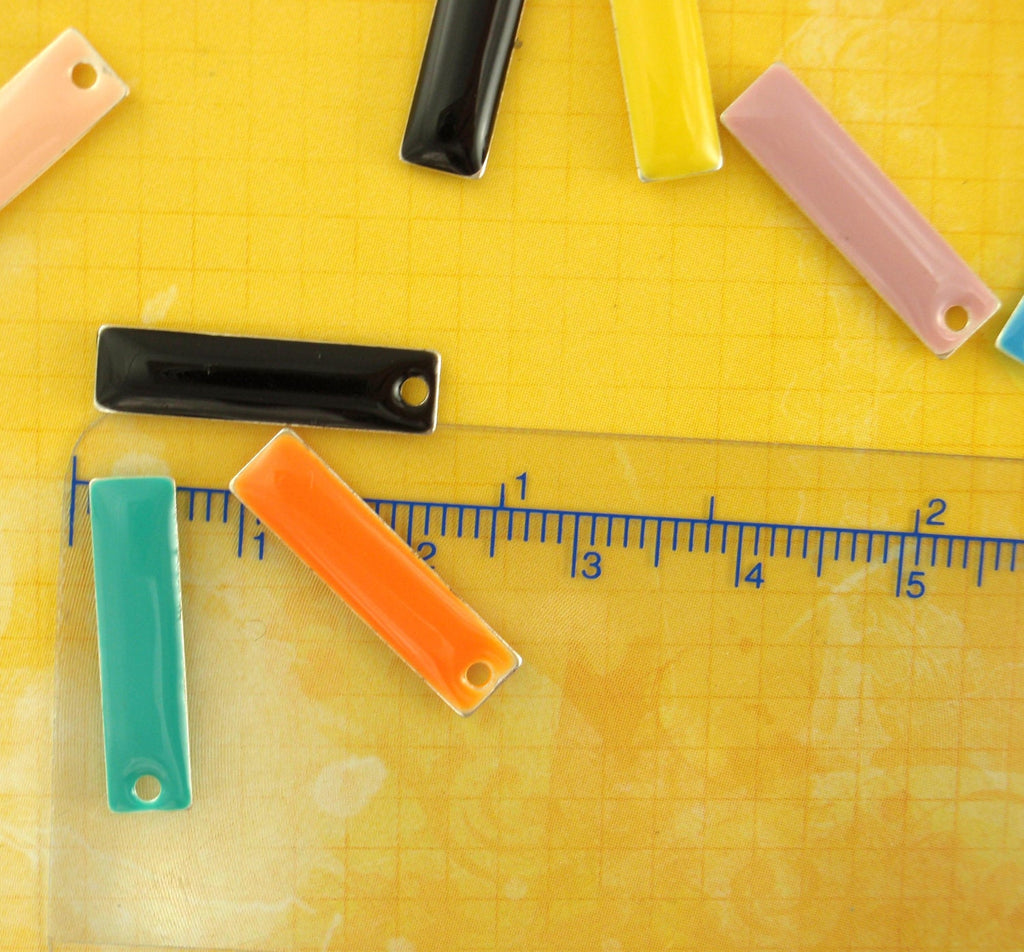25 - 20mm X 5mm Colorful Rectangle Drops - 100% Guarantee