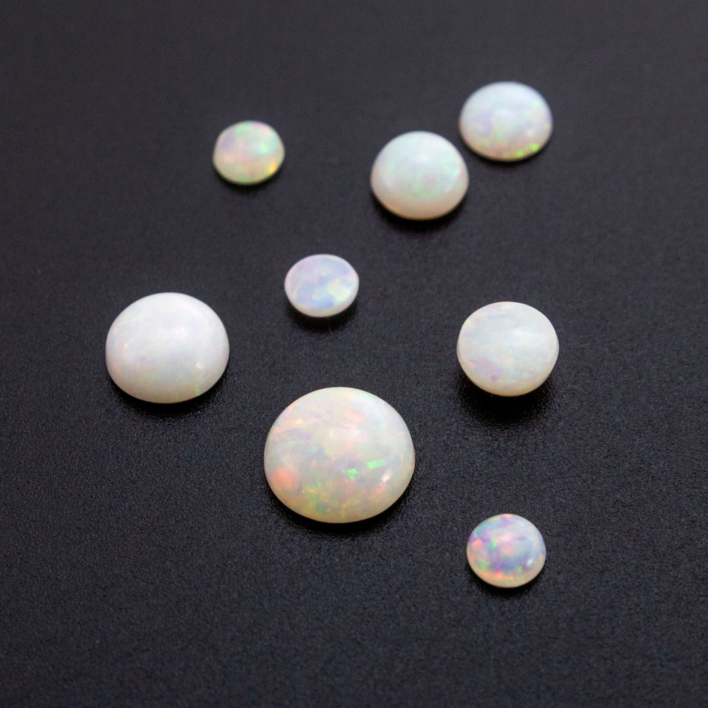 Grade AAA Opal Cabochon Stones - Natural Loose Round Stones - 3mm, 4mm, 5mm, 6mm Mined in Australia