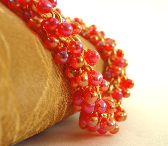 Transparent Red AB Drop Miyuki Glass Beads - Perfect for Shaggy Beaded Earrings, Bracelets, Rings