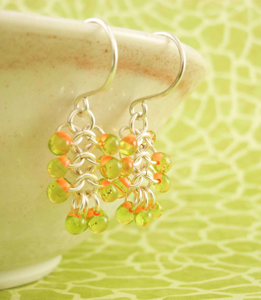 Red Lined Crystal Glass Drop Beads by Miyuki