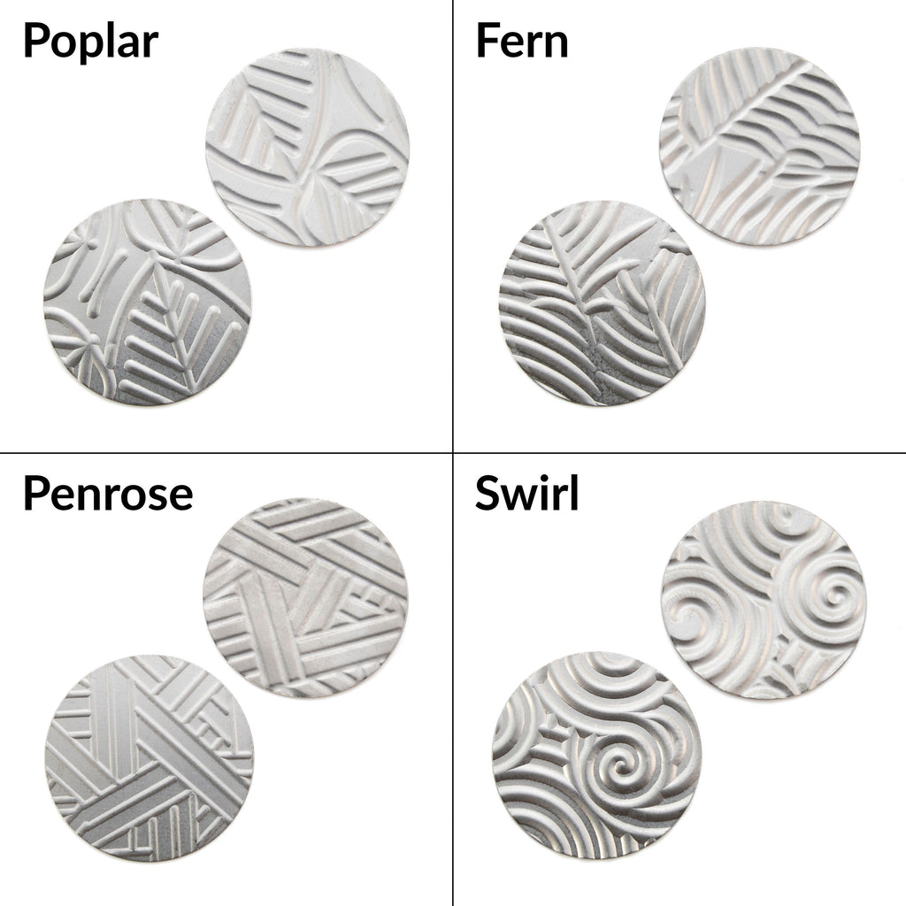 Niobium Pattern Stamping Discs - 1 Pair of 22.2mm Blanks, Tags in 13 Different Styles - Holes or No Holes