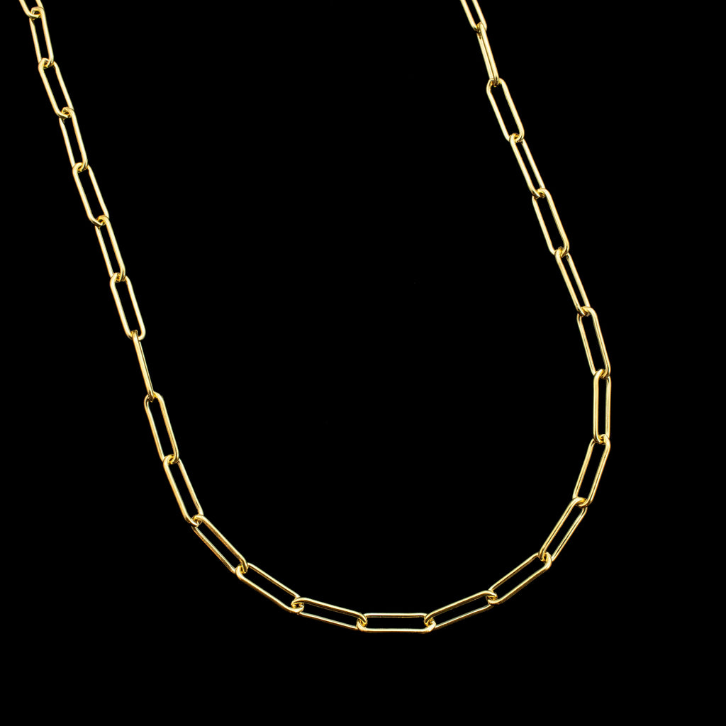 14kt Gold Filled Paperclip Chain Necklace - 1.9mm, 3.1mm, or 3.8mm Long Oval Links - Custom Finished Lengths or By The Foot
