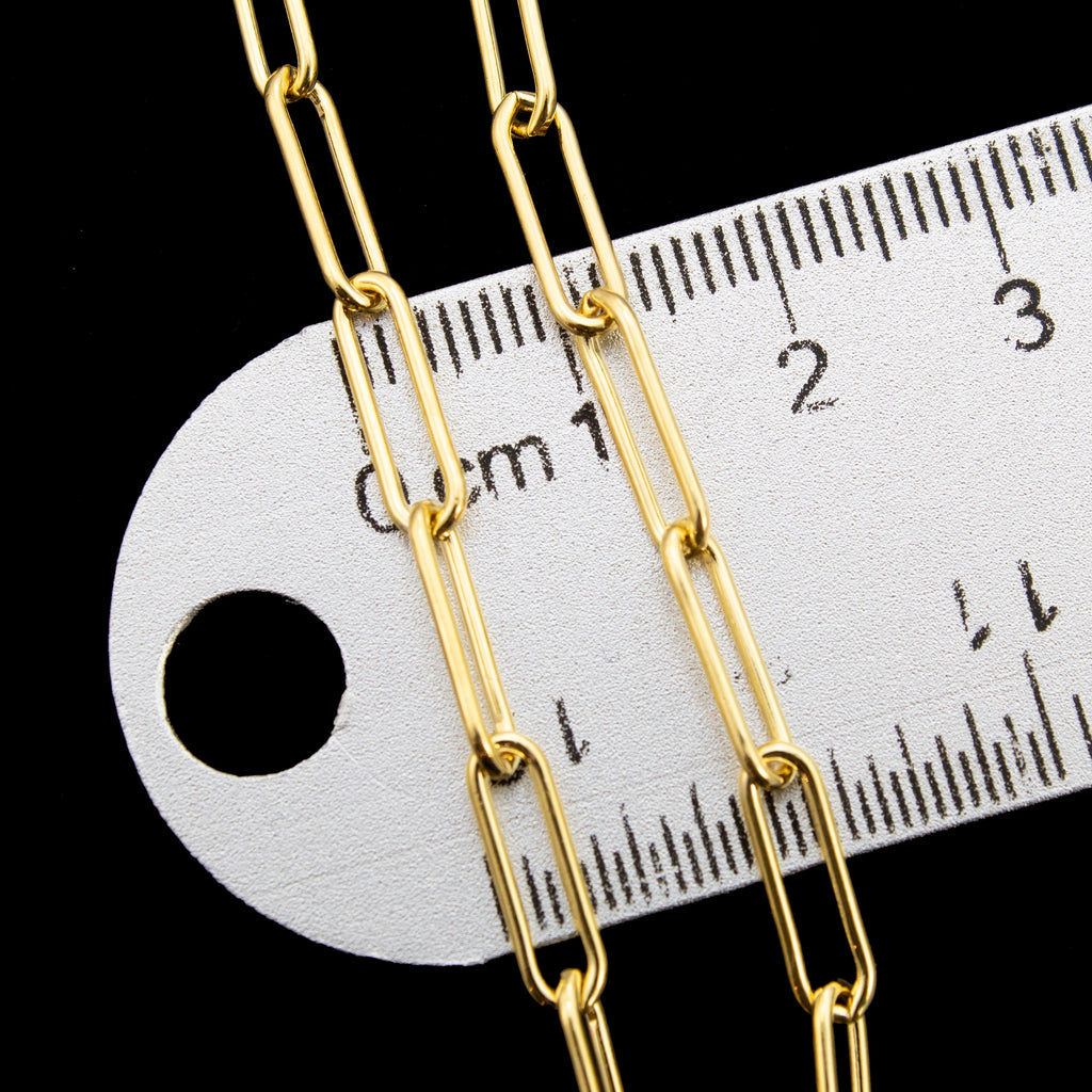14kt Gold Filled Paperclip Chain Necklace - 1.9mm, 3.1mm, or 3.8mm Long Oval Links - Custom Finished Lengths or By The Foot