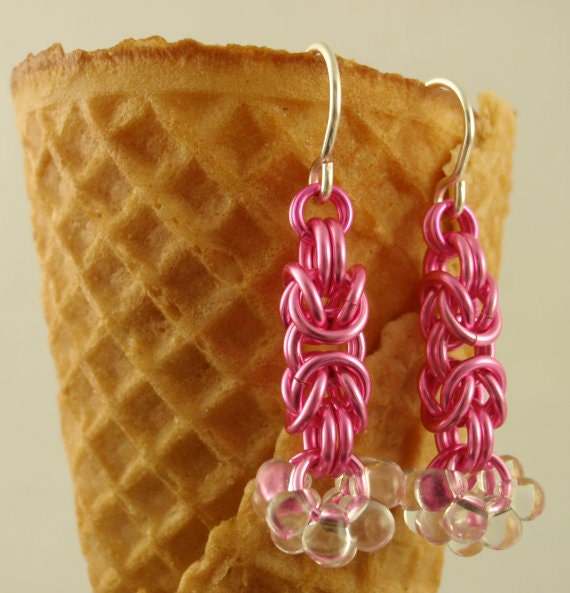 Electric Pink Lined Crystal Miyuki Drop Beads