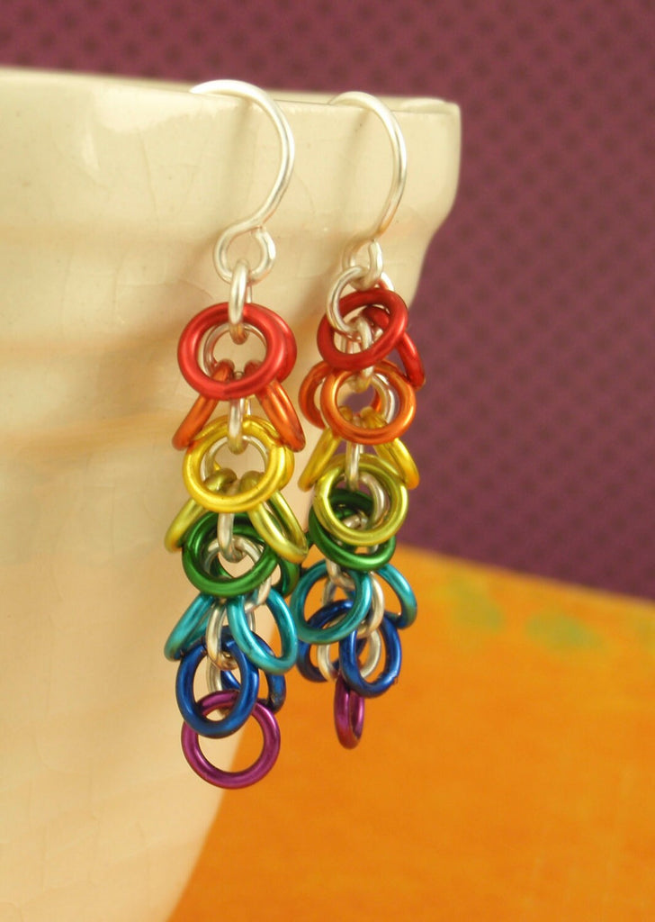Shaggy Chainmaille Rainbow Earring Kit - LGBTQ+ Pride