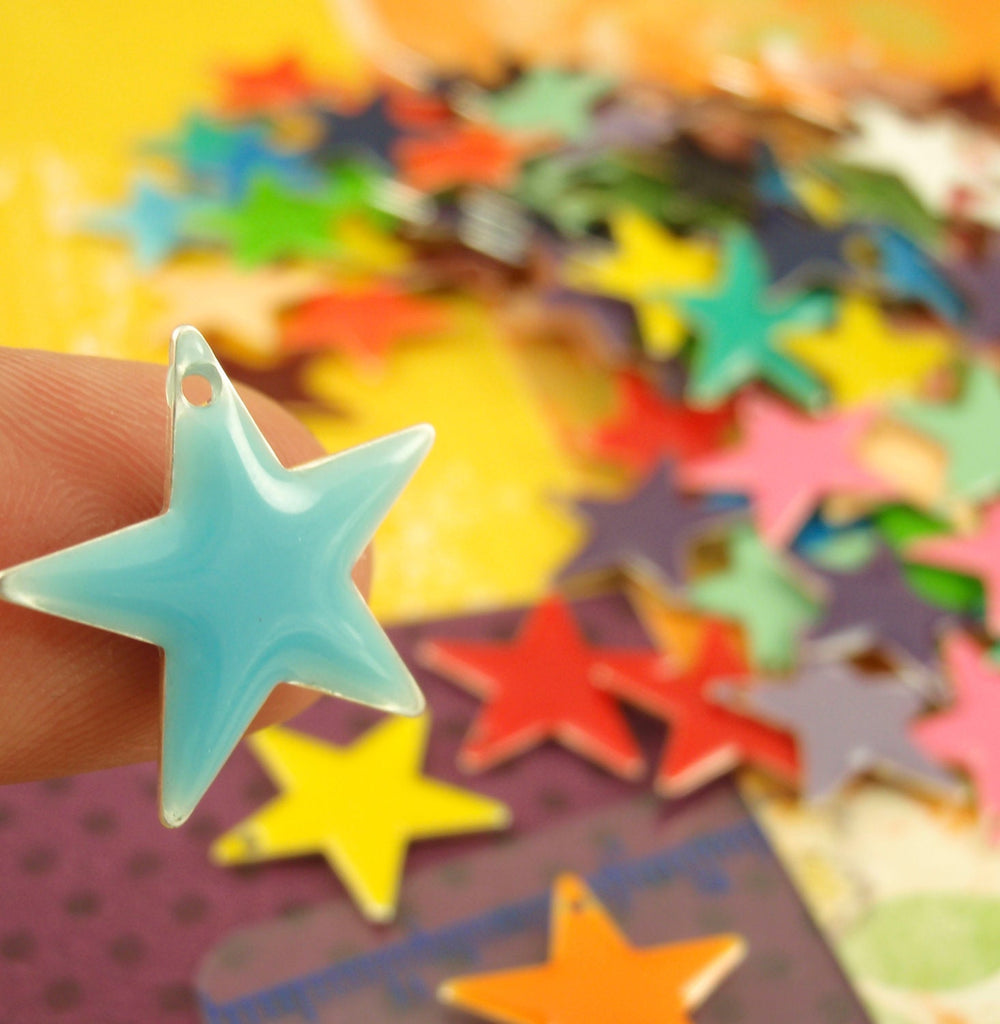 25 - 17mm Colorful Star Drops - 100% Guarantee