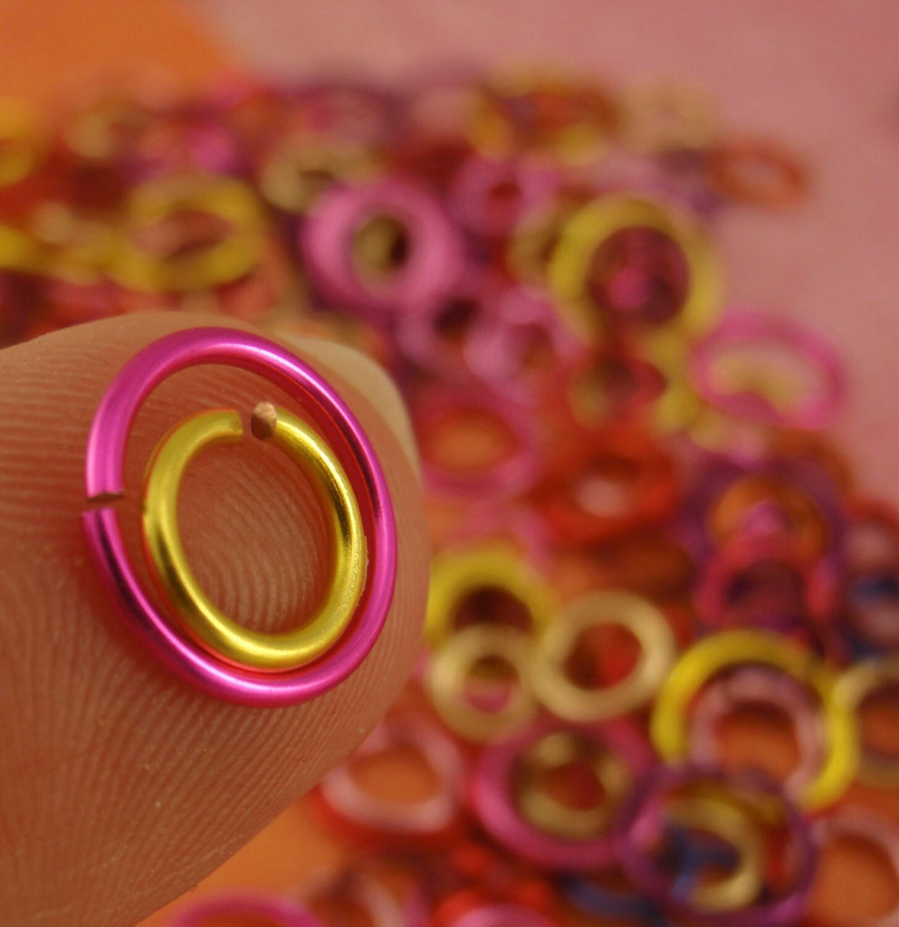 100 Hot Brights Colored Jump Rings - You Choose Gauge and Diameter - Best Quality Hand Crafted - 100% Guarantee!