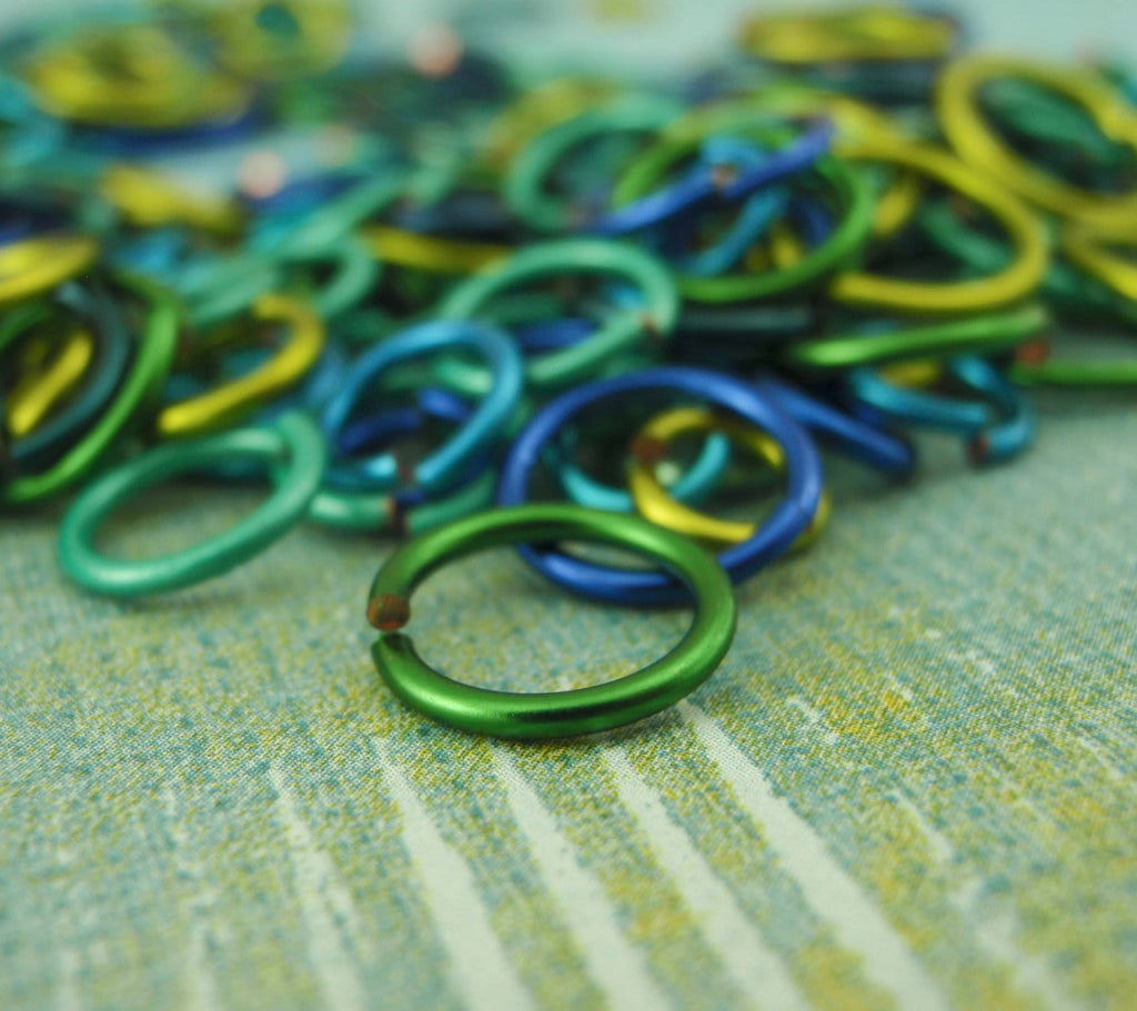 100 - COOL Brights Colored Jump Ring Sample Package - You Choose Gauge and Diameter