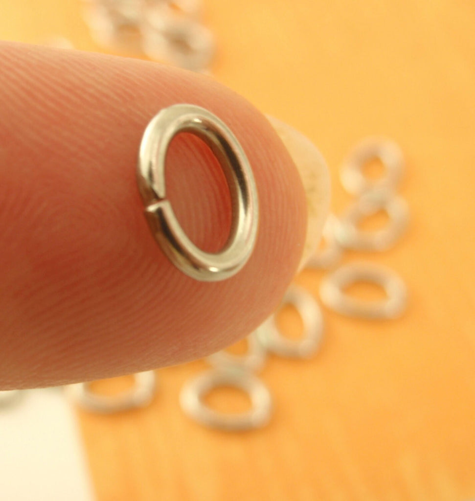 50 Stainless Steel OVAL Jump Rings - You Choose 18 or 16 gauge - Best Commercially Made - 100% Guarantee