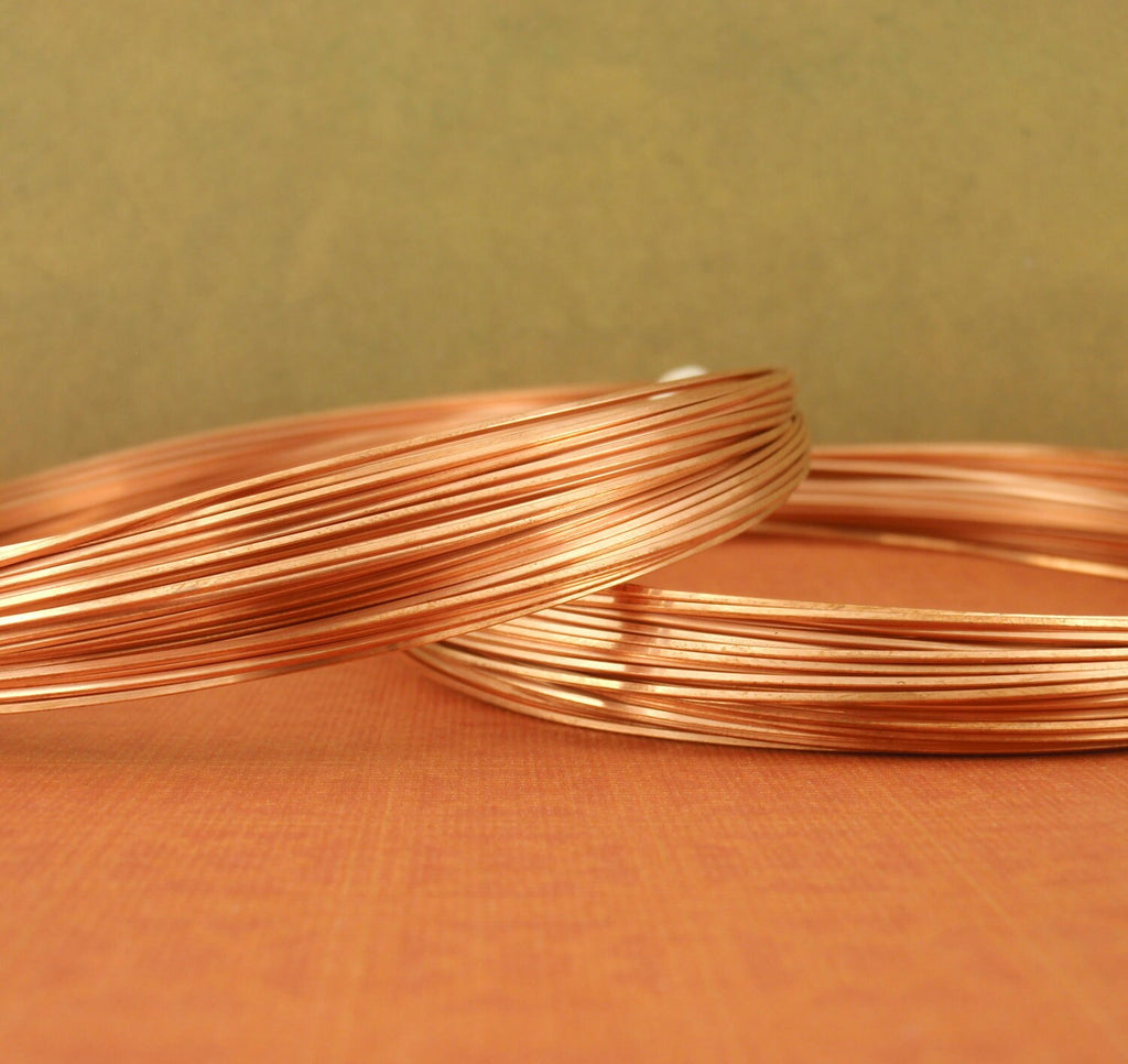 Half Hard Square Copper Wire Metal 100% Guarantee - Made in the USA - You Pick Gauge 16, 18, 20, 21