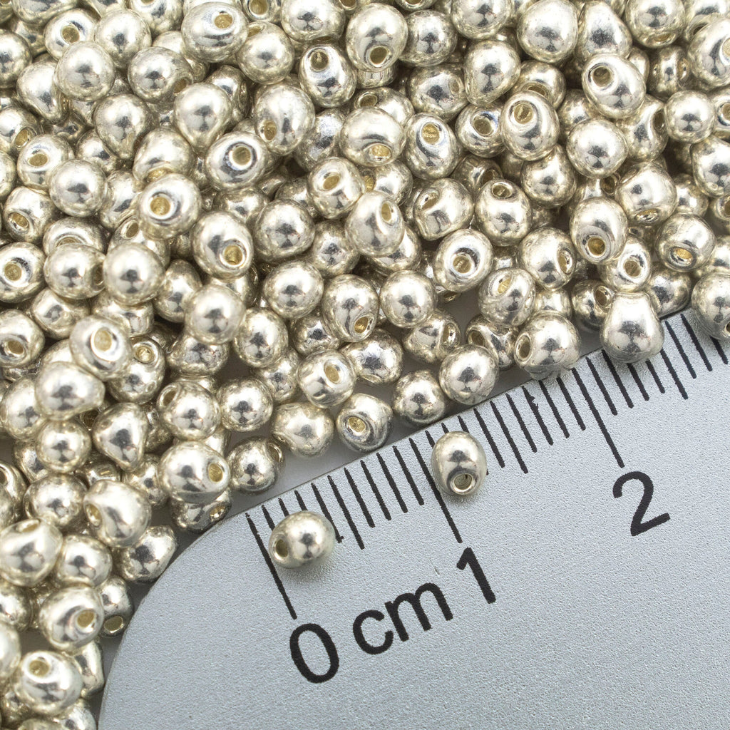 Galvanized Silver Fringe Glass Beads - 3.4mm Miyuki Tear Drops - 100% Guarantee