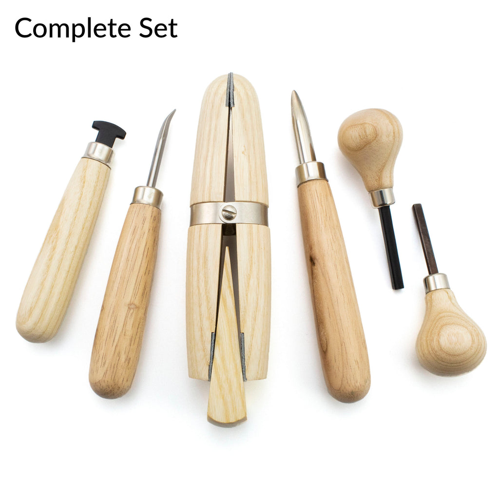 Gem Setting Tool Kit - Tool Sets for Bezeling, Burnishing, and Stone Setting - Bezel Setting Ring and Cabochon Sample Included