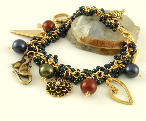 Metallic Dark Plum Iris Drop Glass Beads - Perfect for Your Autumn Creations