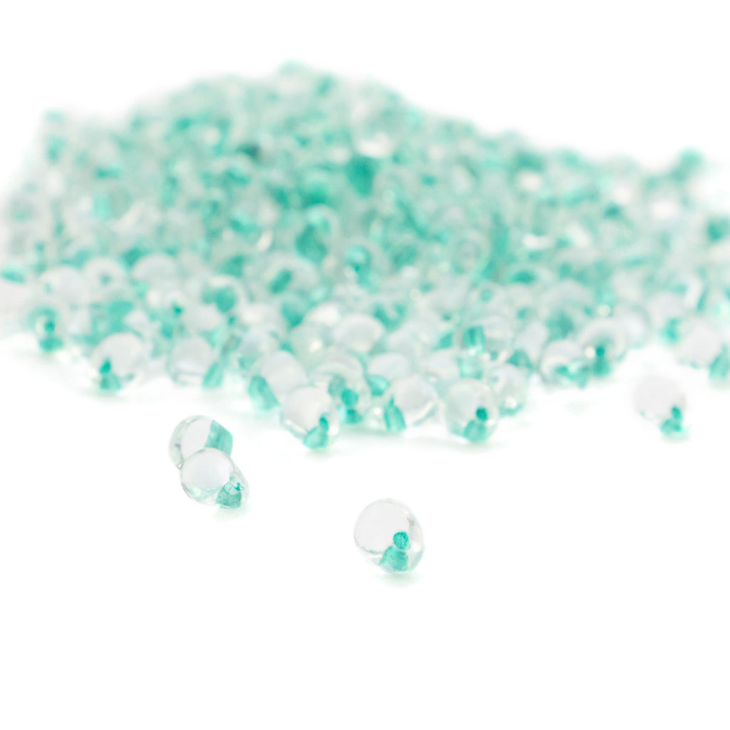 Aqua Green Lined Crystal Miyuki Drop Beads - 100% Guarantee