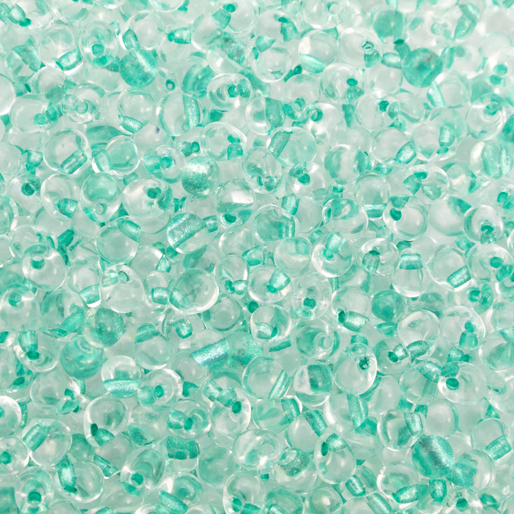 Aqua Green Lined Crystal Miyuki Drop Beads - 100% Guarantee