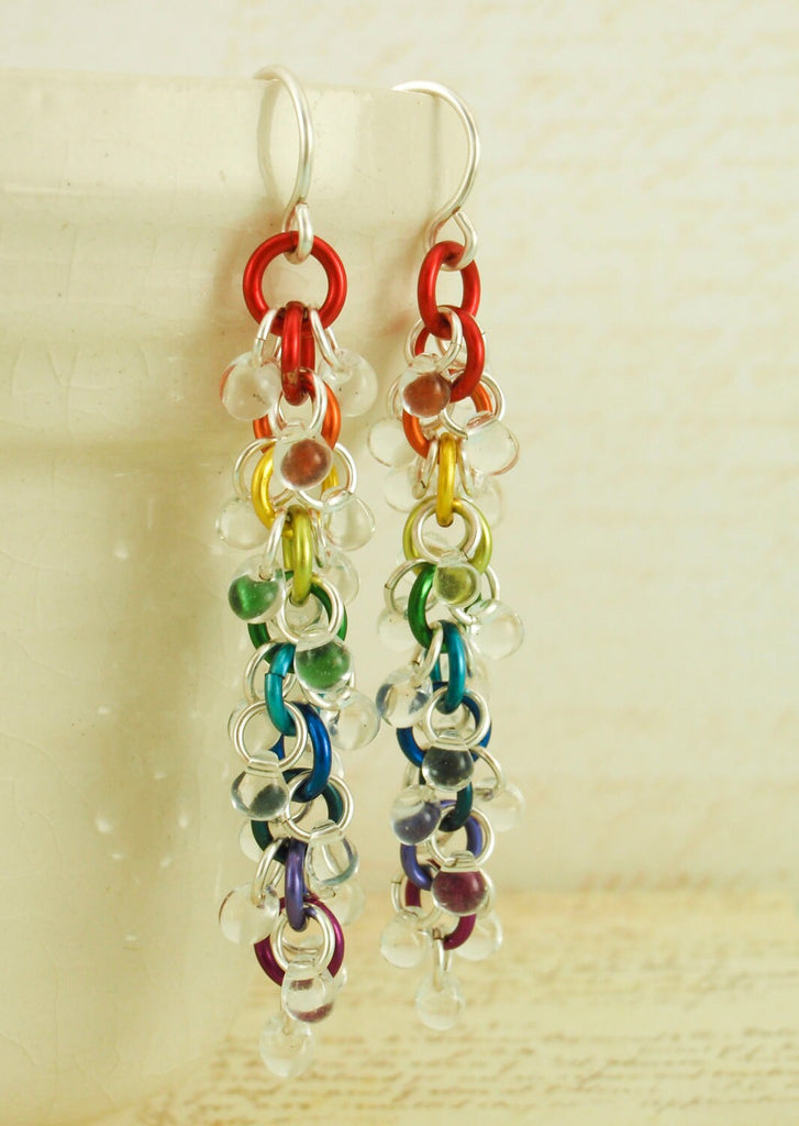 Shaggy Rainbow Beaded Earring Kit - Fast and Easy to Show Your LGBT Pride