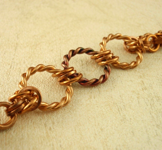 PDF Chainmail Tutorial -  Rustic Bronze Earrings and Bracelet  - Beginners and Intermediate