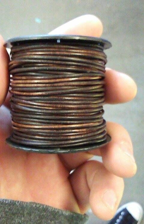 1.5mm Antique Brown Indian Leather Cord - By The Yard