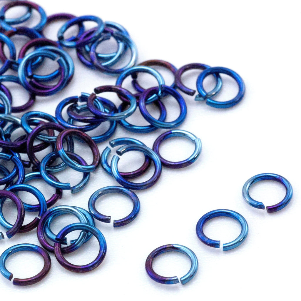 100 Vintage Denim Anodized Niobium Jump Rings in Your Choice of Gauge and Diameter