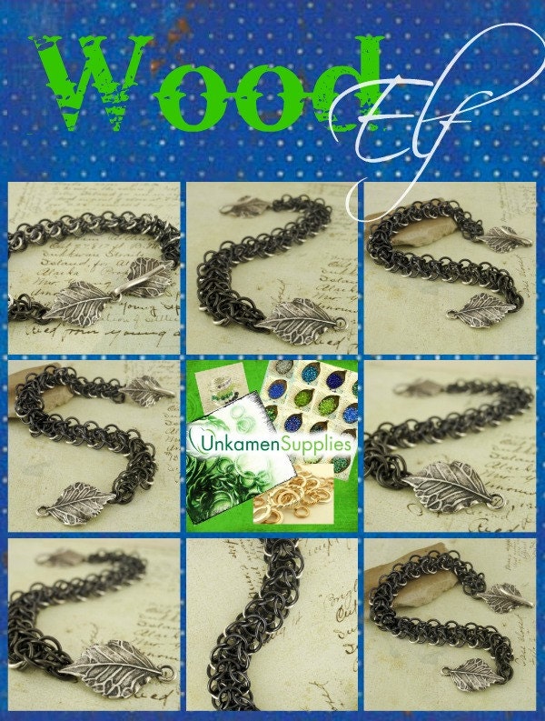 PDF Chainmail Tutorial - Wood Elf Bracelet -  Fun for All Skill Levels - Deluxe Instructions