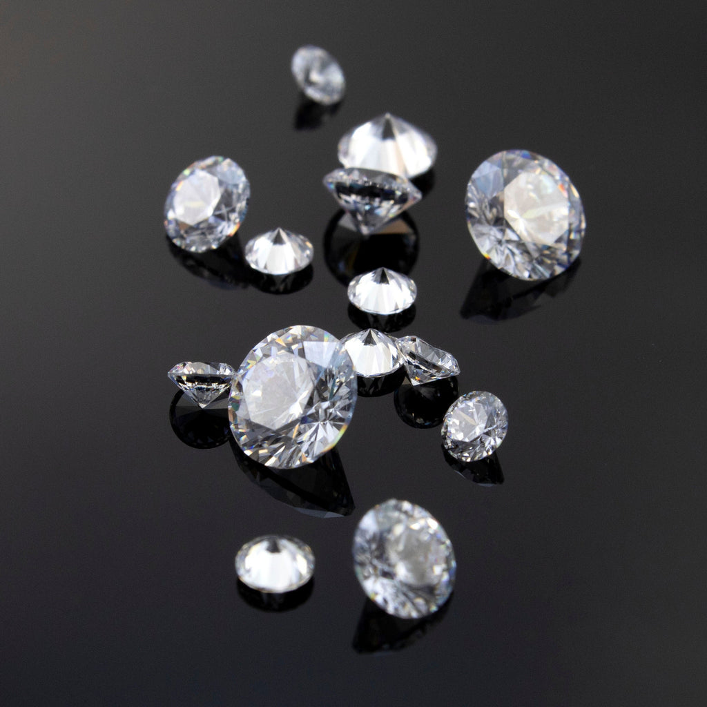 Cubic Zirconia - Loose Round Faceted CZ Stones - Great Alternative for Diamonds in 1mm, 2mm, 3mm, 4mm, 5mm, 6mm, 7mm, 8mm, 9mm, 10mm 12mm
