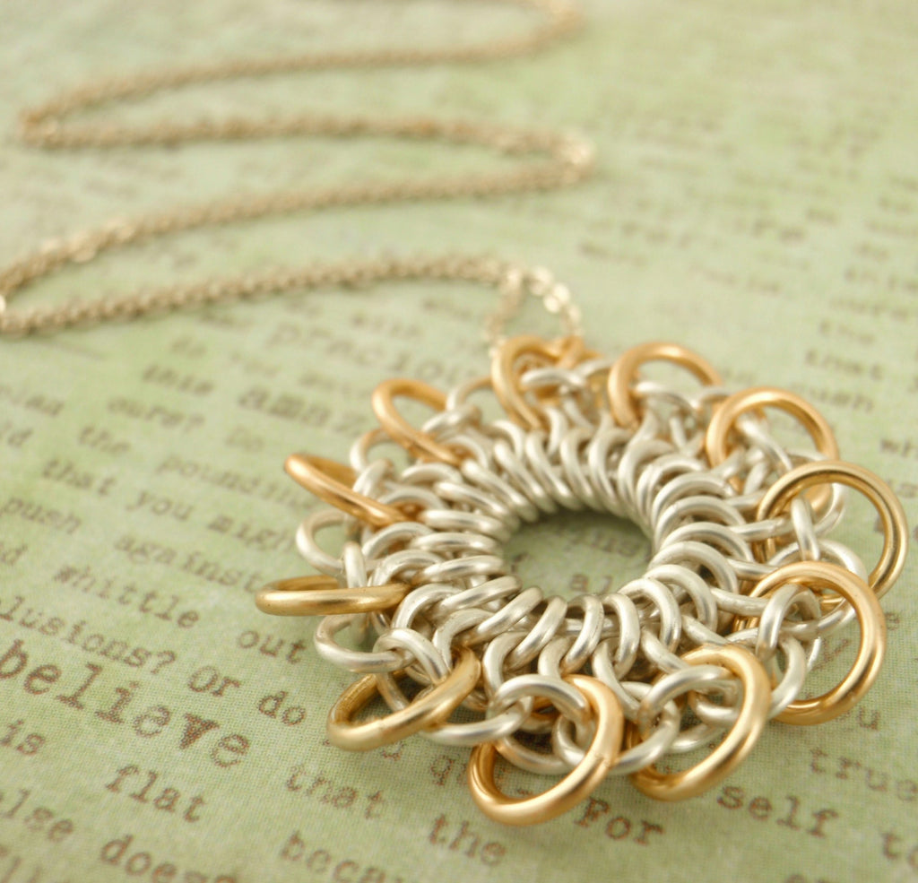 Tatted Lace Pendant Tutorial - Stunning Chainmaille Pendant - Expert PDF Instructions