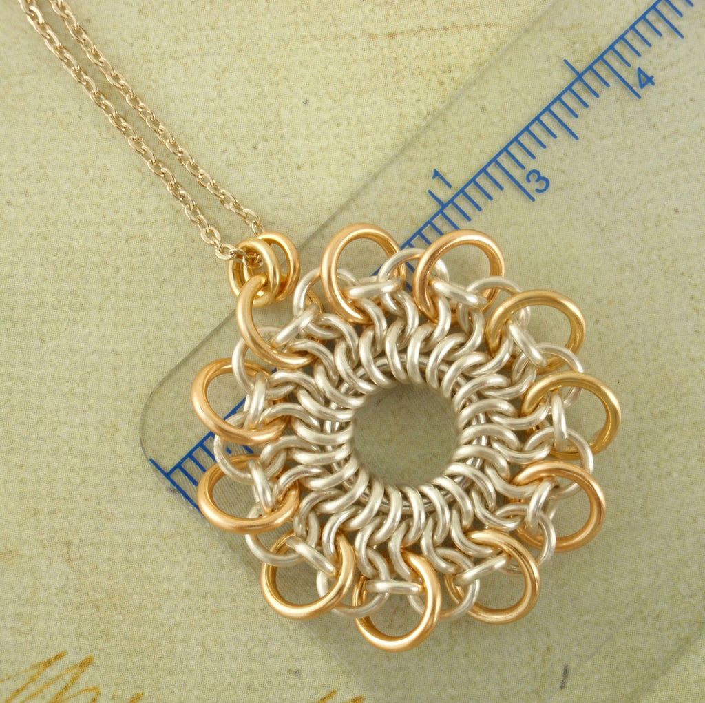 Tatted Lace Pendant Tutorial - Stunning Chainmaille Pendant - Expert PDF Instructions