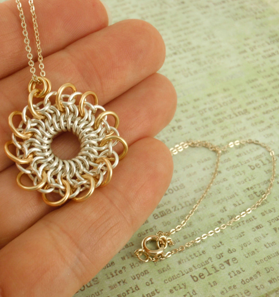Tatted Lace Pendant Tutorial - Stunning Chainmaille Pendant - Expert PDF Instructions