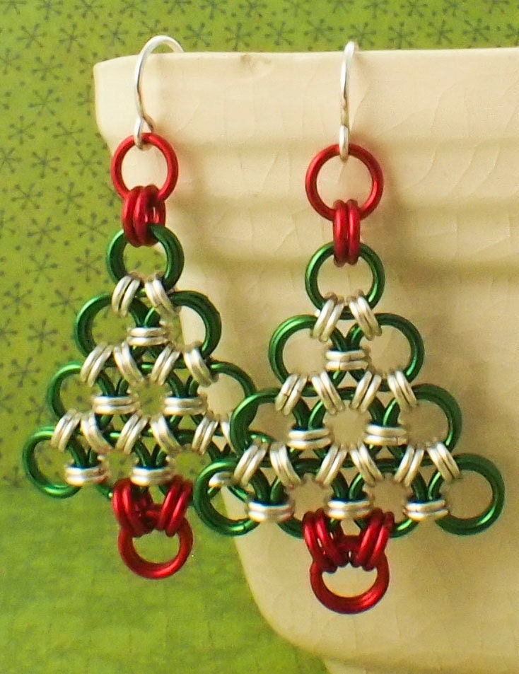 Christmas Tree Earrings in Your Pick of Colors