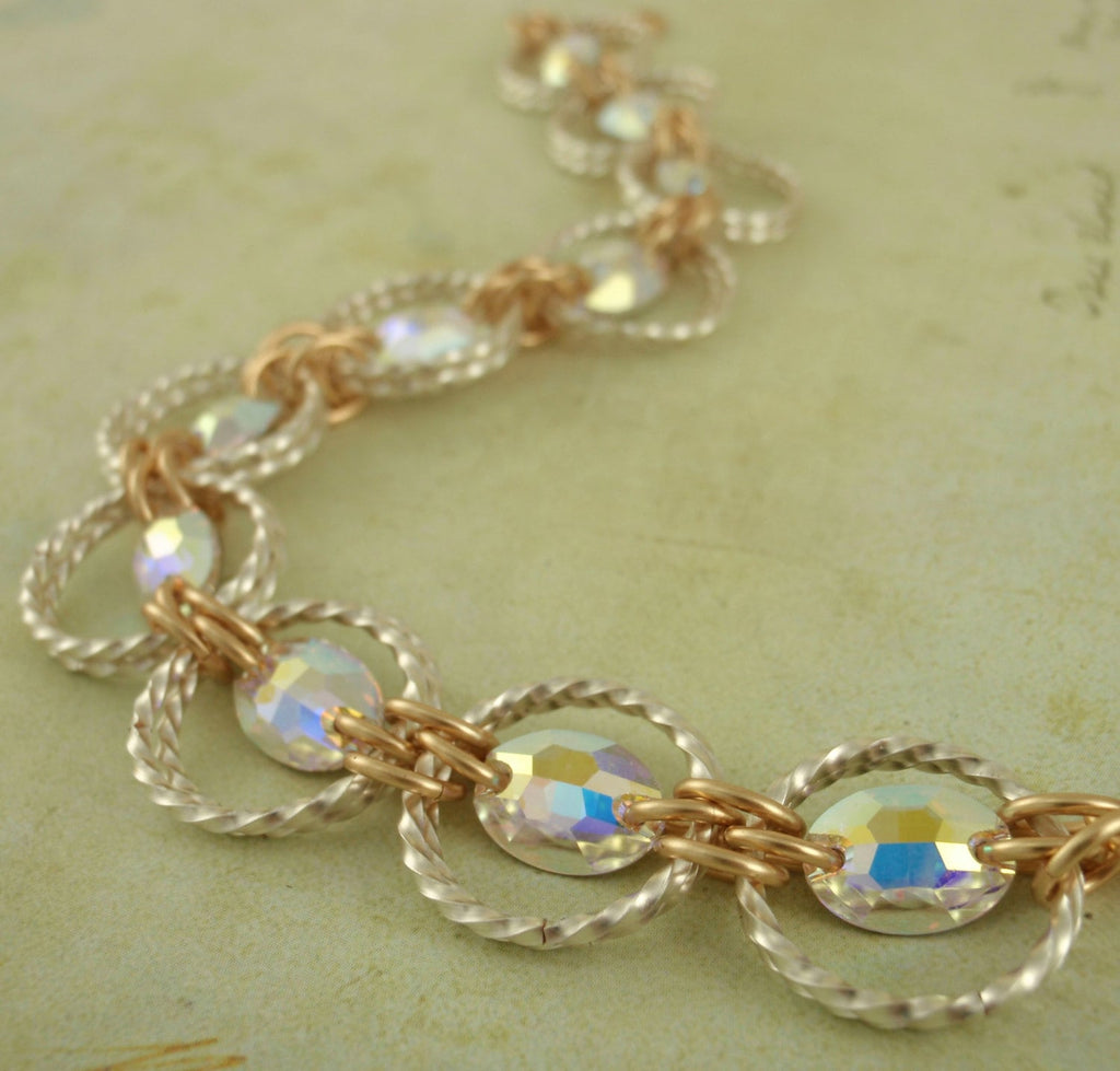 Grand Linked Loops Twisted Crystal Maille Bracelet PDF