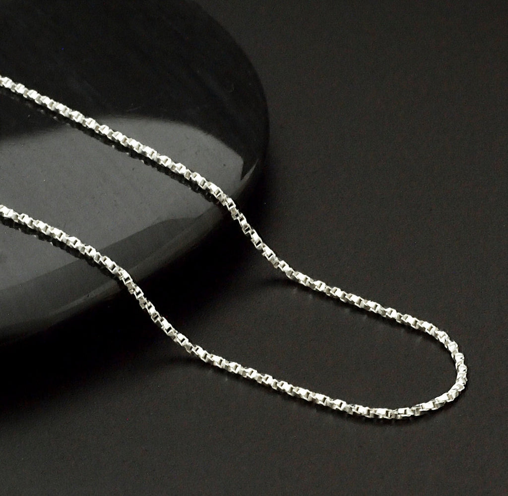 Sterling Silver Chain - 0.9mm Twisted Diamond Cut Chain - 16", 18", 20" or Unfinished Bulk