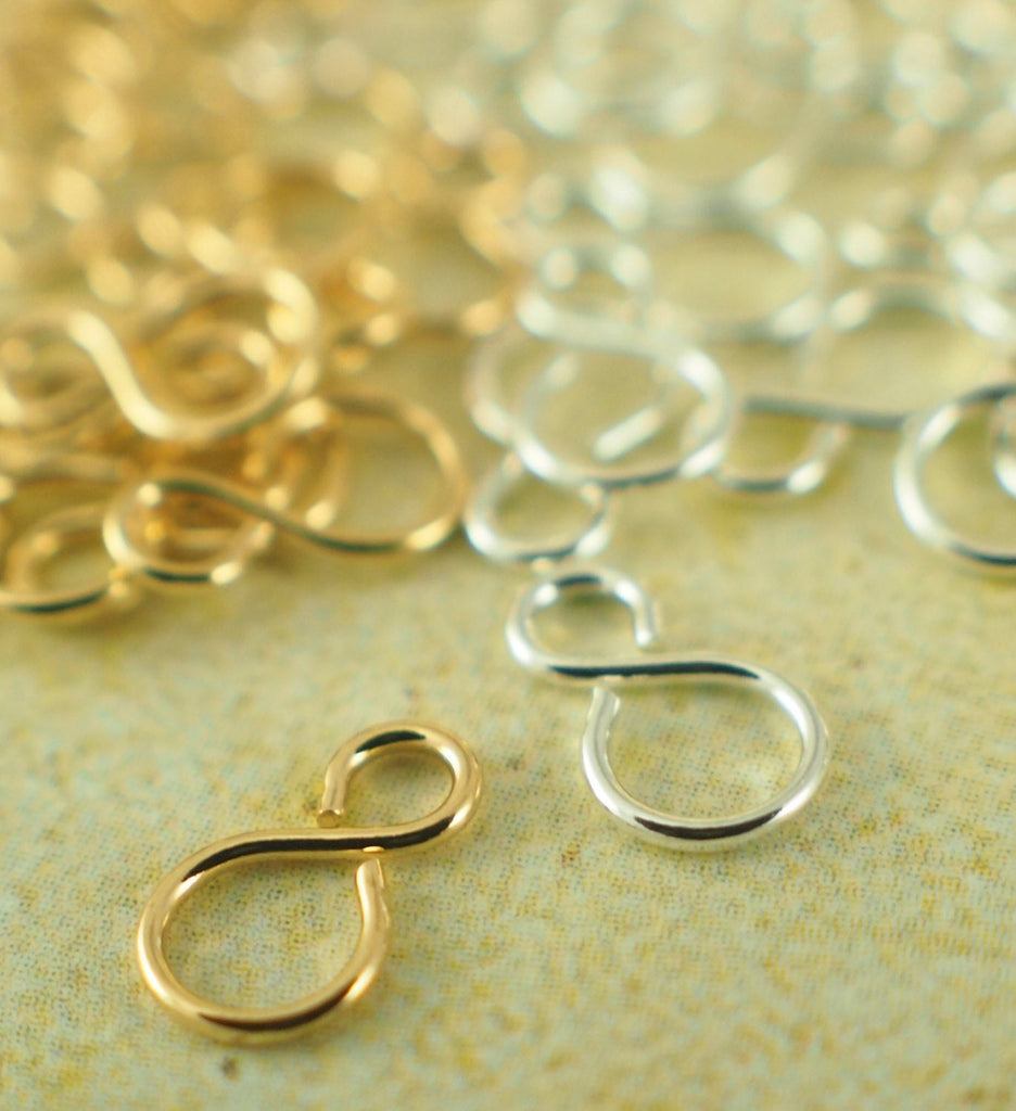 25  Infinity Figure Eight Links Version II - 8mm x 4mm - Silver Plated or Gold Plated - 100% Guarantee