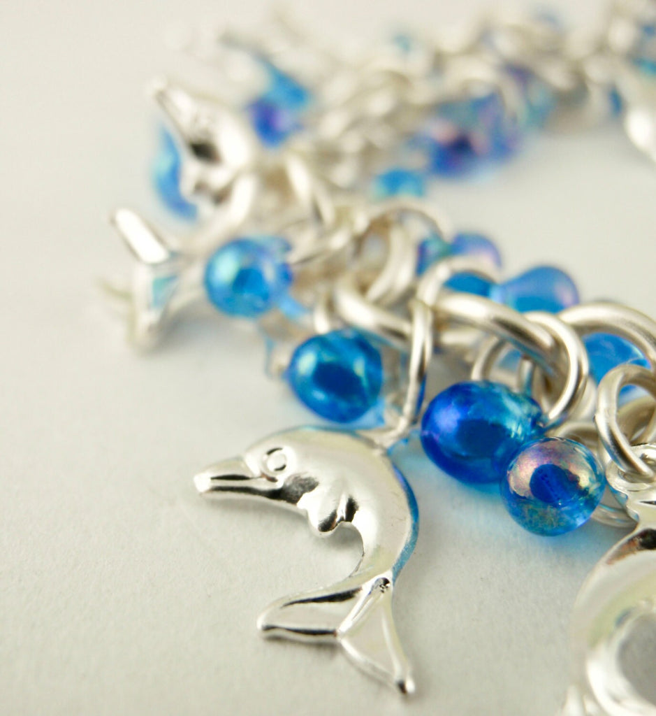 25 Silver Plated Dolphins Charms - 9mm Drops - Perfect for Bracelets and Earrings - 100% Guarantee