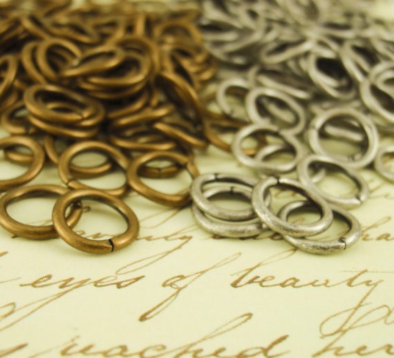 100 Antique Silver or Antique Gold Jump Rings 20 gauge 5mm OD  - Best Commercially Made - 100% Guarantee