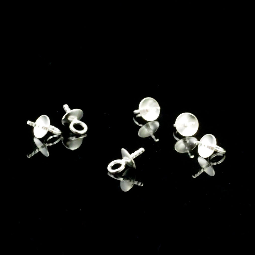 4 Sterling Silver Screw Eyes - 7mm X 4mm