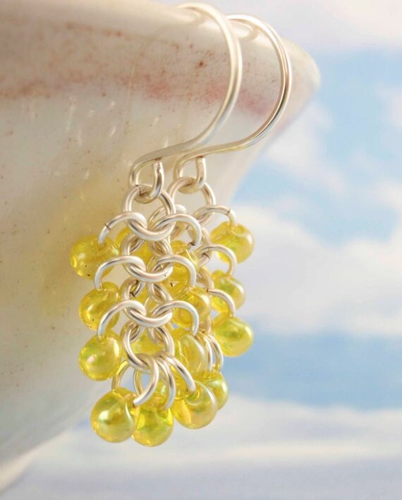Metallic Gold Lined Crystal Drop Glass Miyuki Beads - Perfect for Shaggy Earrings, Rings, Necklaces