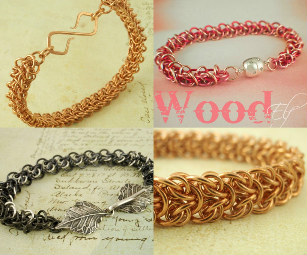 PDF Chainmail Tutorial - Wood Elf Bracelet -  Fun for All Skill Levels - Deluxe Instructions