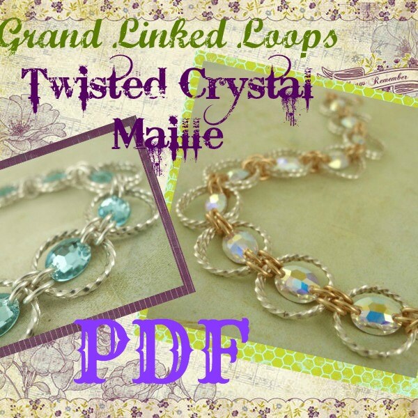 Grand Linked Loops Twisted Crystal Maille Bracelet PDF