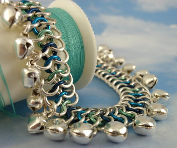 Jingle Bell Chainmaille Anklet PDF - Expert Instructions - Jewelry Tutorial