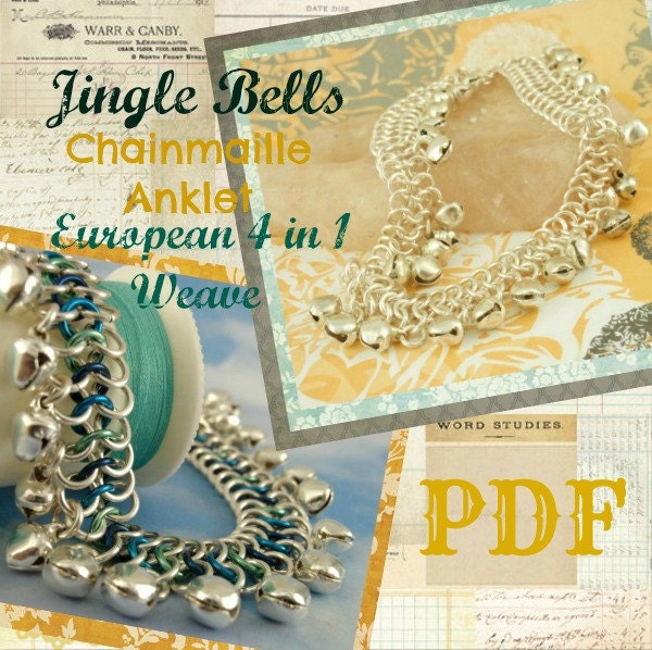 Jingle Bell Chainmaille Anklet PDF - Expert Instructions - Jewelry Tutorial
