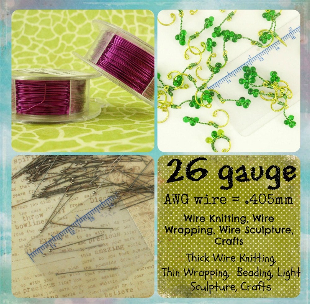 Green Enameled Coated Copper Wire - 100% Guarantee - You Pick the Gauge 14, 16, 18, 20, 22, 24, 26, 28, 30, 32